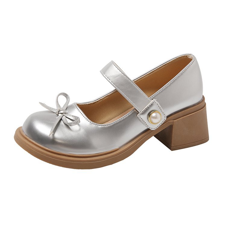 Round Head Bow Style Shallow Mouth All-match Women's Thin Shoes foto 2