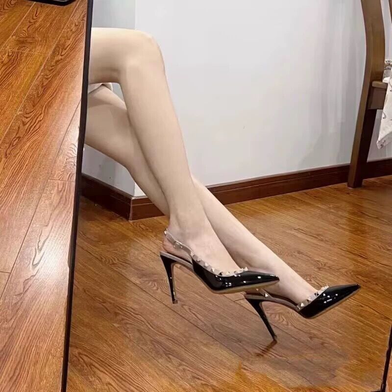 Pointed-toe Stiletto Patent Leather High Heels foto 5