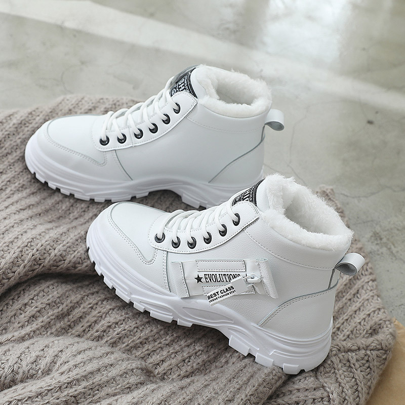 Korean Style Student All-matching Warm High-top Martin Boots foto 4