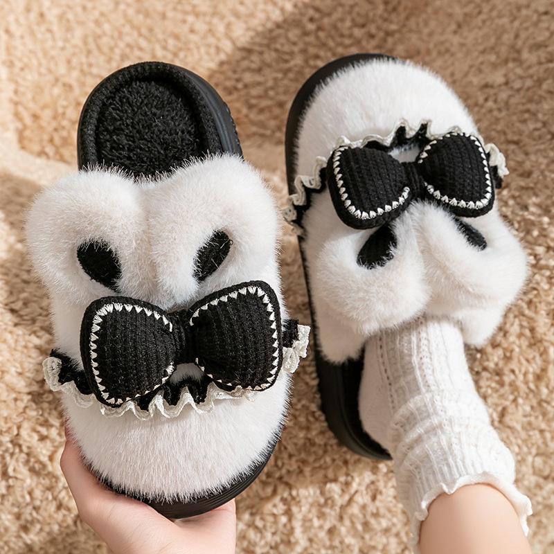 Indoor Warm Non-slip Cute Couples Cotton Shoes foto 3