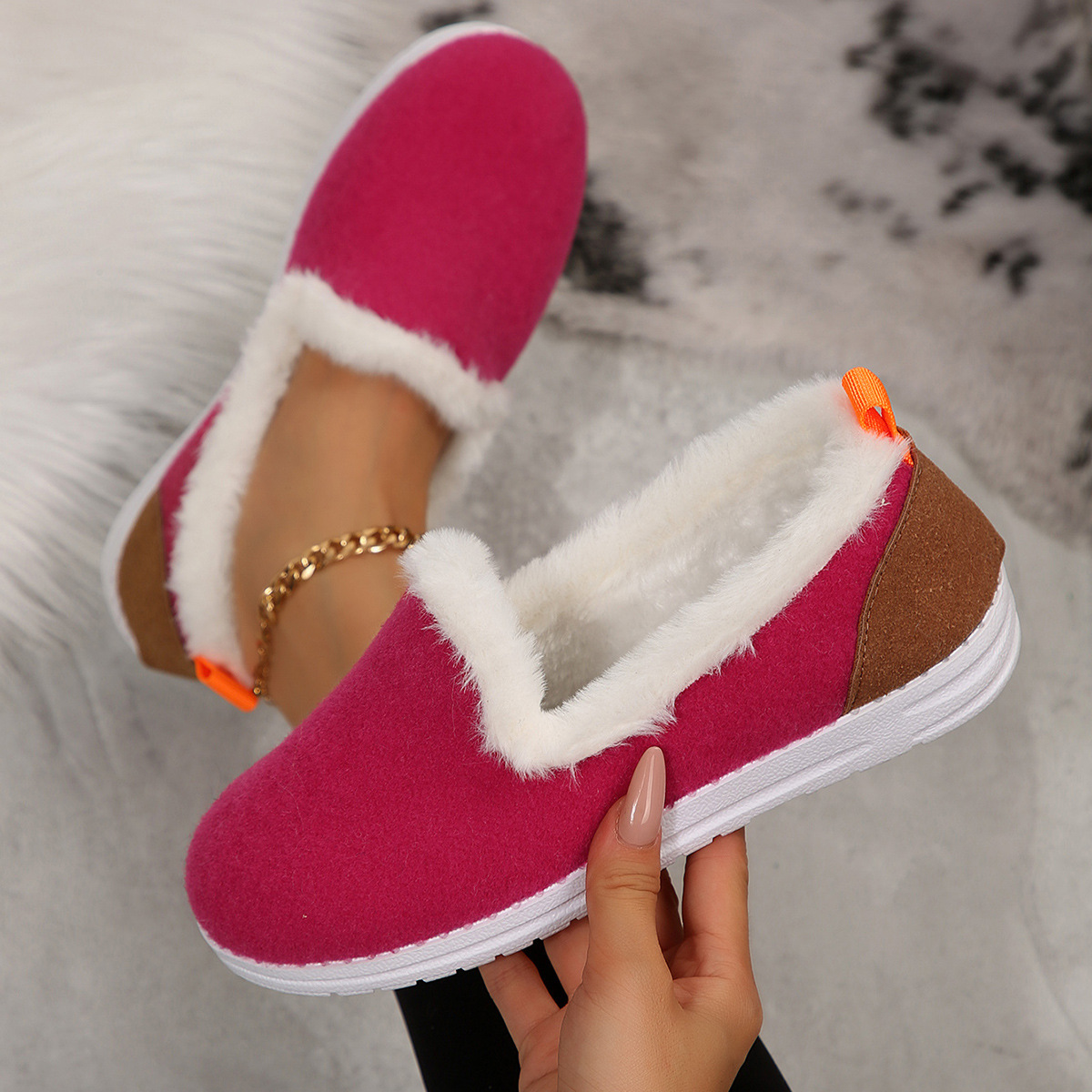 Women's Korean Version Thick Soled Short Tube Thick Cotton Shoes foto 4