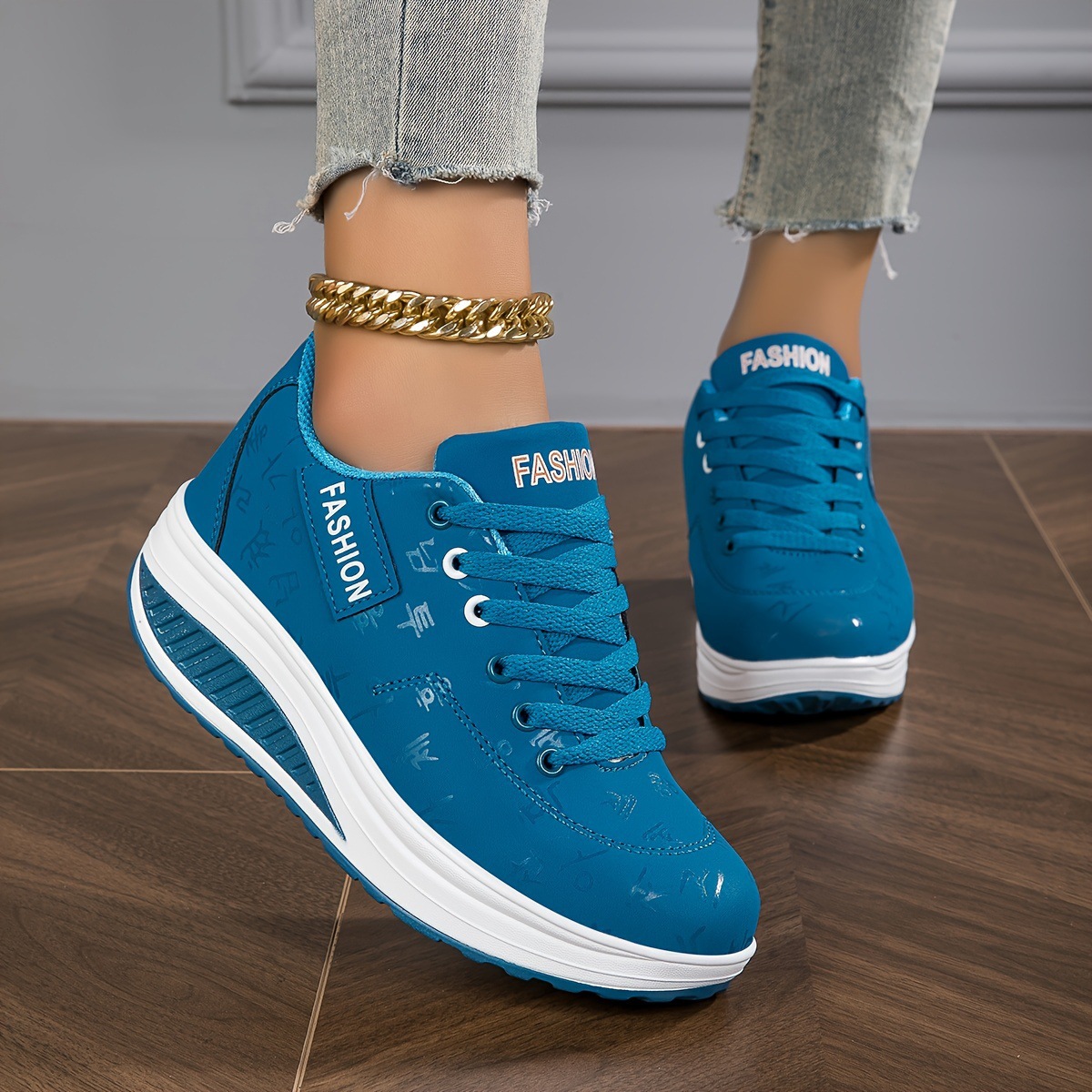 Casual Comfortable Low Top Platform Sneakers foto 5