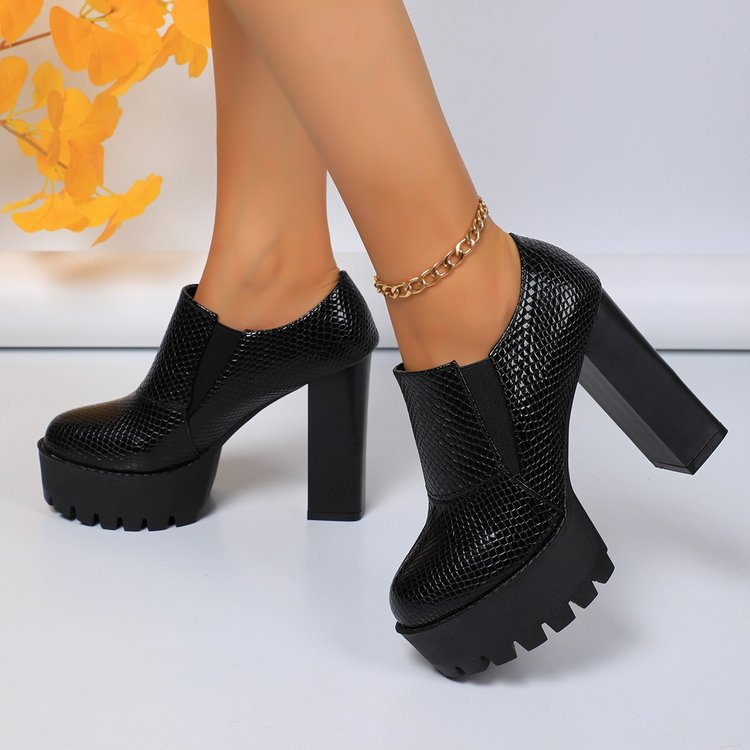 Women's Plaid Lace-up Fashion High Heels foto 5
