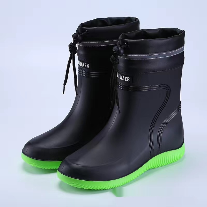 Cotton-padded Warm-keeping Fixed Velvet Rain Boots For Men And Women foto 4