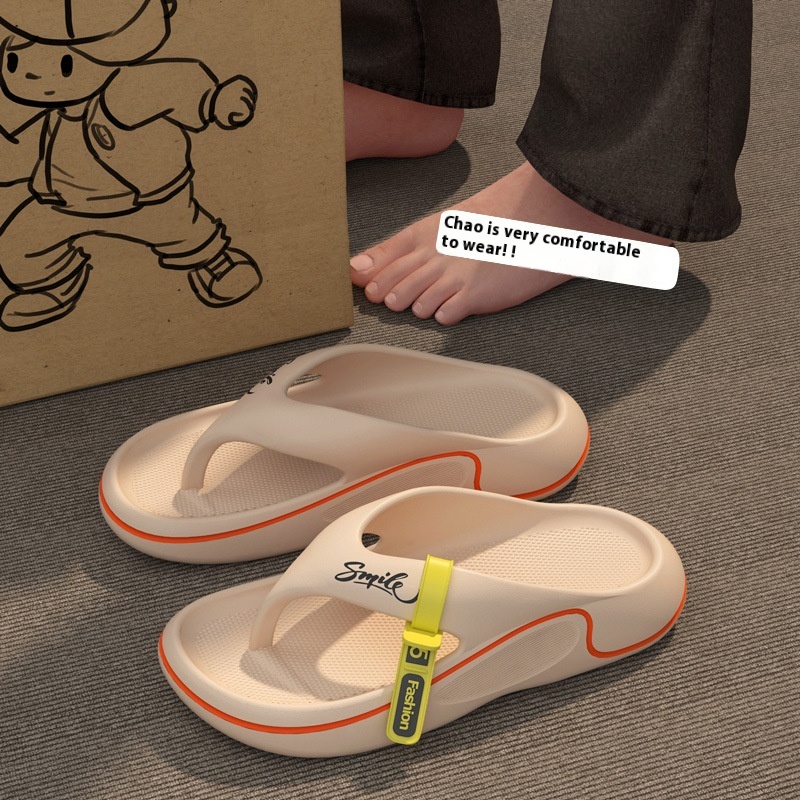 Thick Bottom Wear-resistant Cool Beach Soft Bottom High-end Men's Slippers foto 3