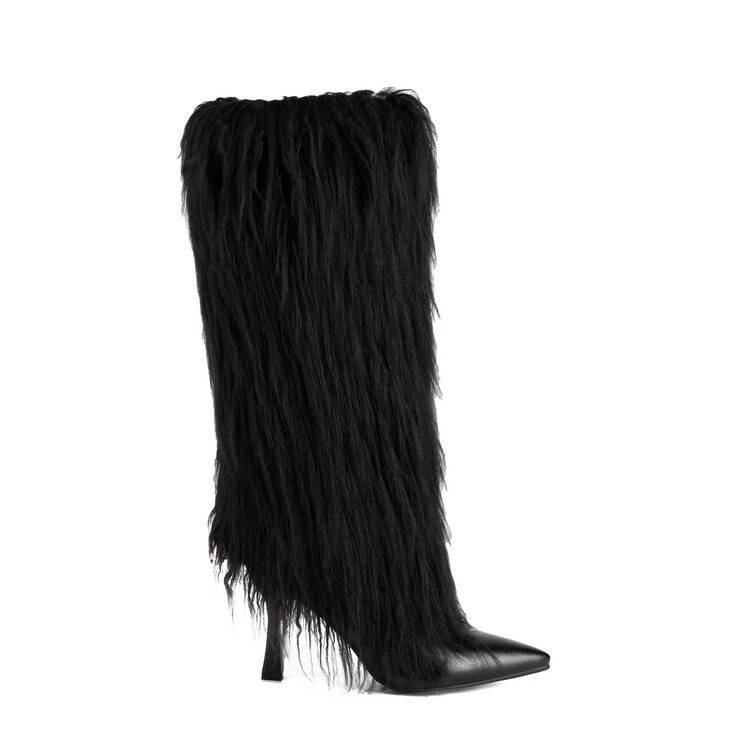Women's Boots With Tassels, Stiletto Heels And Pointed Toes Fashionable, Minimalist Long Boots foto 2