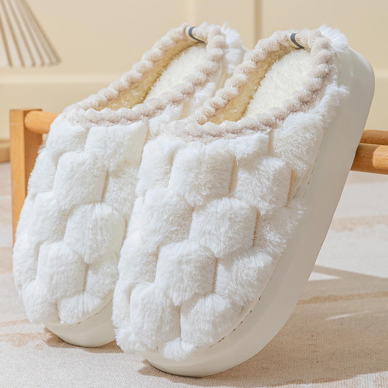 Women's Indoor Non-slip Thick Bottom And Warm Keeping Cotton Slippers foto 4