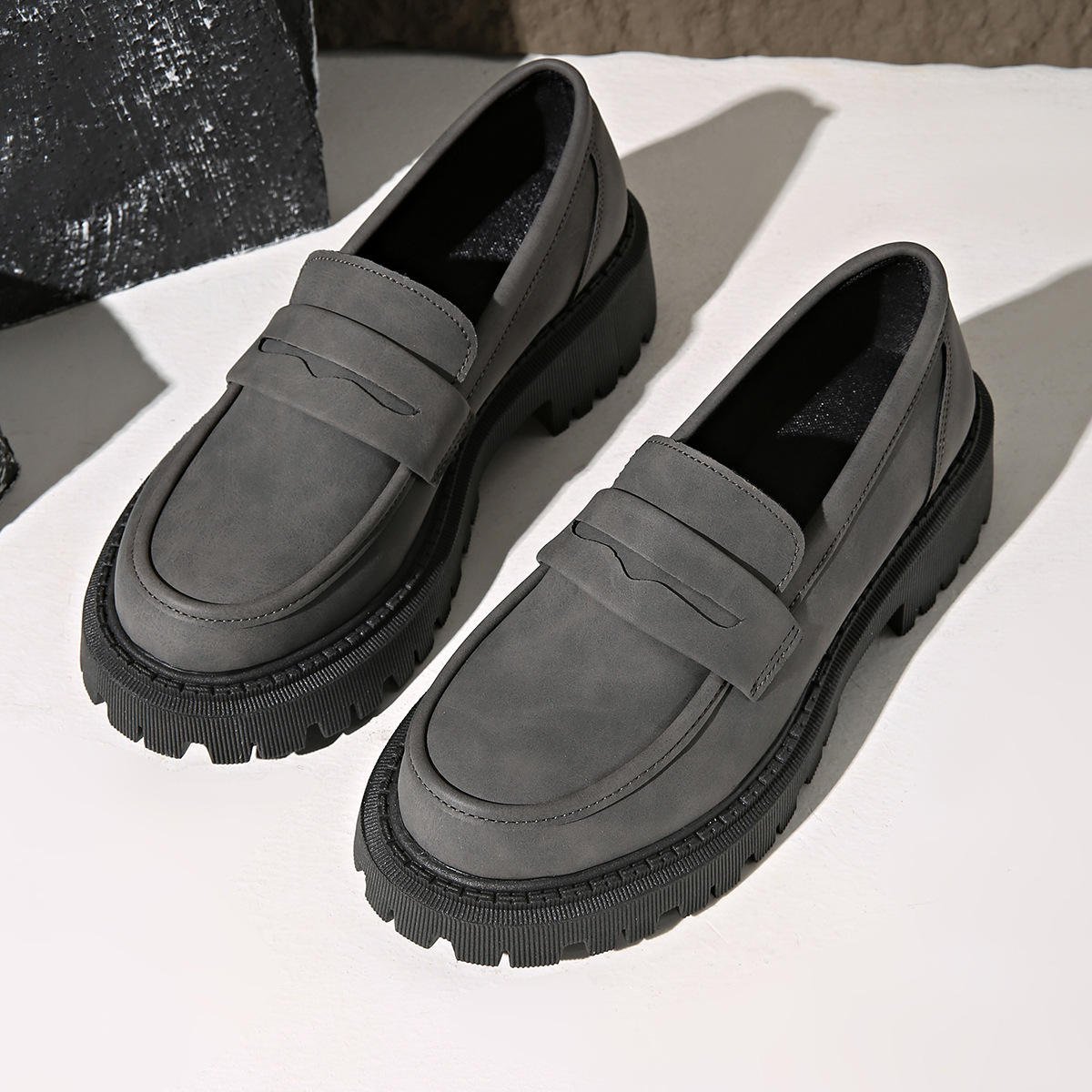 British Style Low Heel Slip-on Low Cut Loafers foto 3