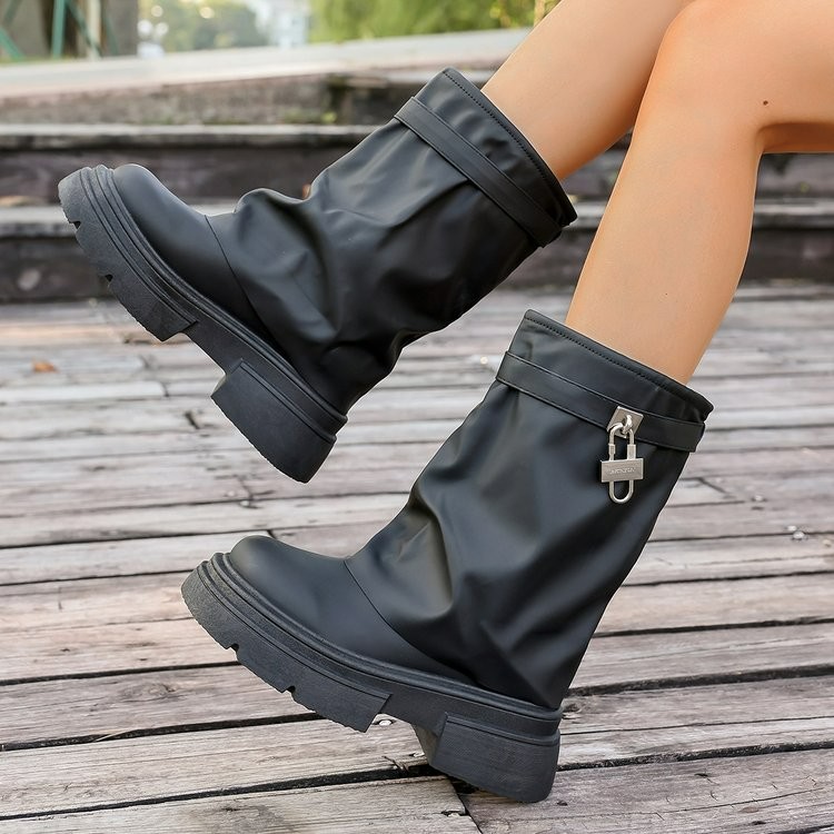 Simple British Style Thick-soled Martin Boots foto 3