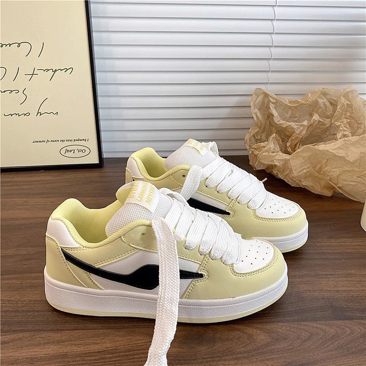 Dopamine Color Matching Classic Preppy Style Raise The Bottom Four Seasons Women's Board Shoes foto 2