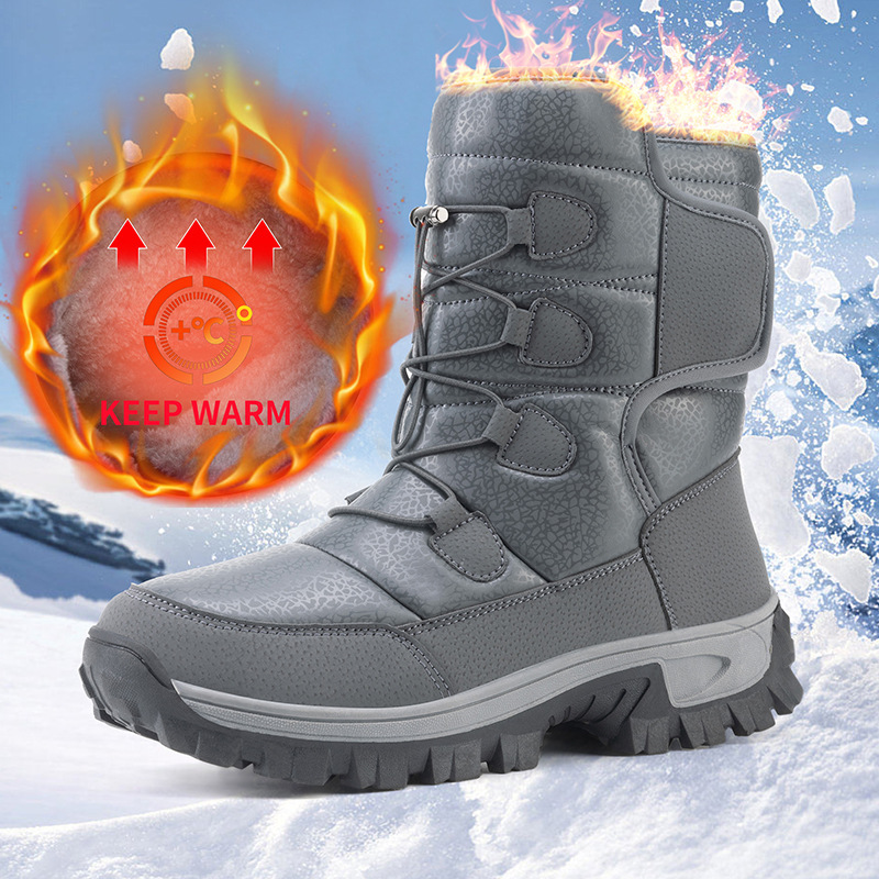 Men And Women Fleece-lined Warm Snow Boots foto 5