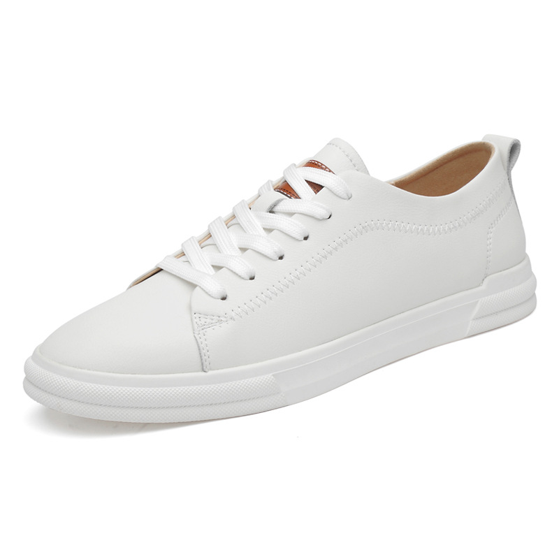 Spring Low-top Lace-up Cowhide Flat Versatile Sports Casual Shoes foto 3