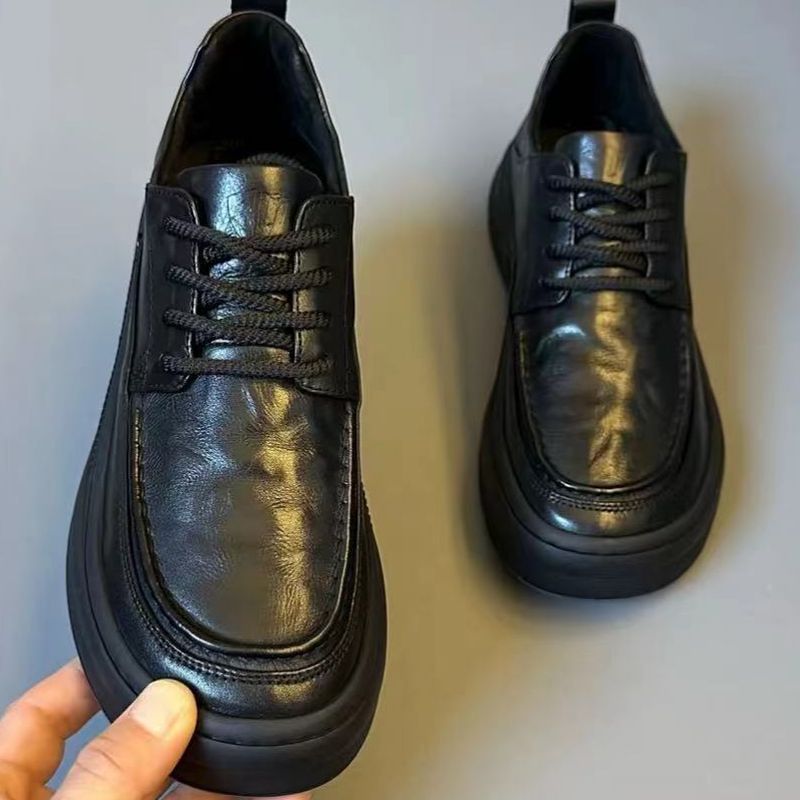 New Mens Lightweight Leather Shoes With Soft Soles