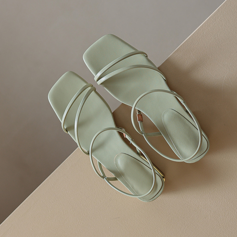 Flat Strap Open-toed Roman Sandals Women foto 2