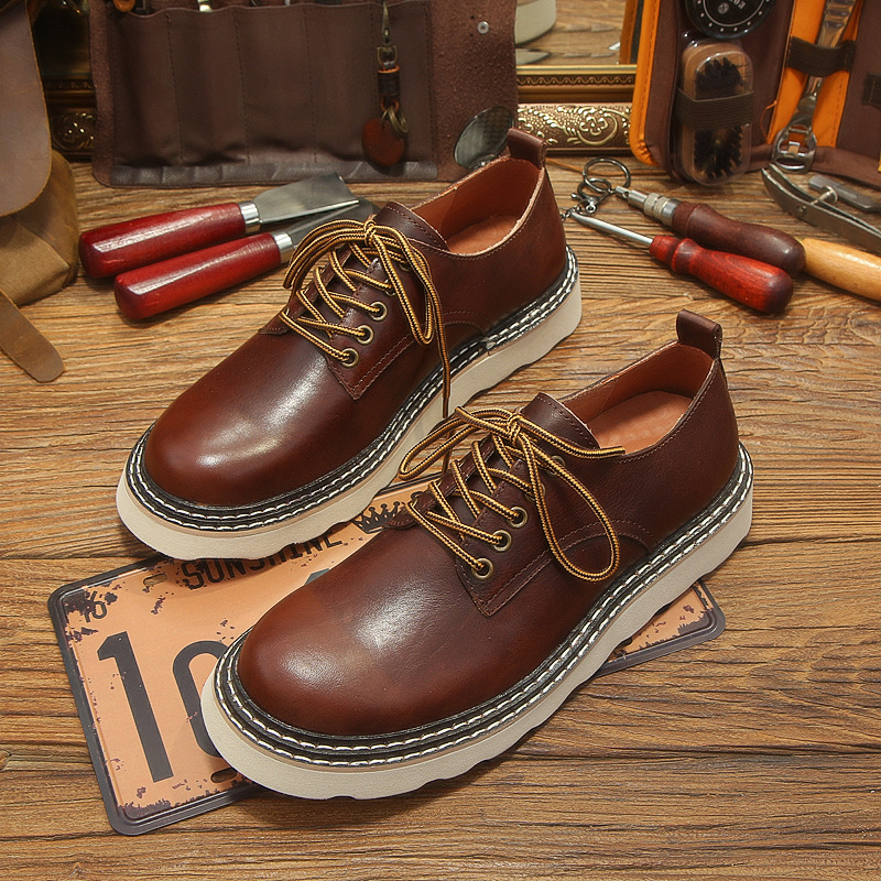 Leather Shoes Spring Men's Shoes Genuine Leather High-end Pure Leather Shoes foto 4