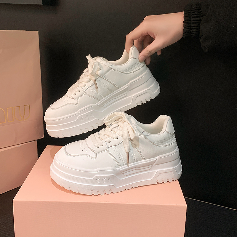 Platform Height Increasing Casual Lace Up Sports Board Shoes foto 3