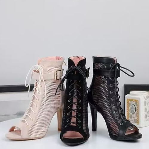 Cutout Lace-up Ankle Boots Dance Shoes Modern Style For Cross-Border Sales foto 2