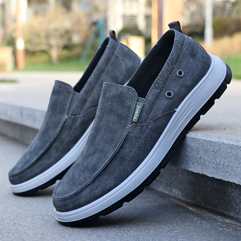 Breathable Comfortable Soft Bottom Men's Cloth Shoes Slip-on foto 4