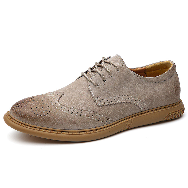 Business Formal Wear Genuine Leather Low Top Retro Lace Up Breathable Men's Shoes foto 4