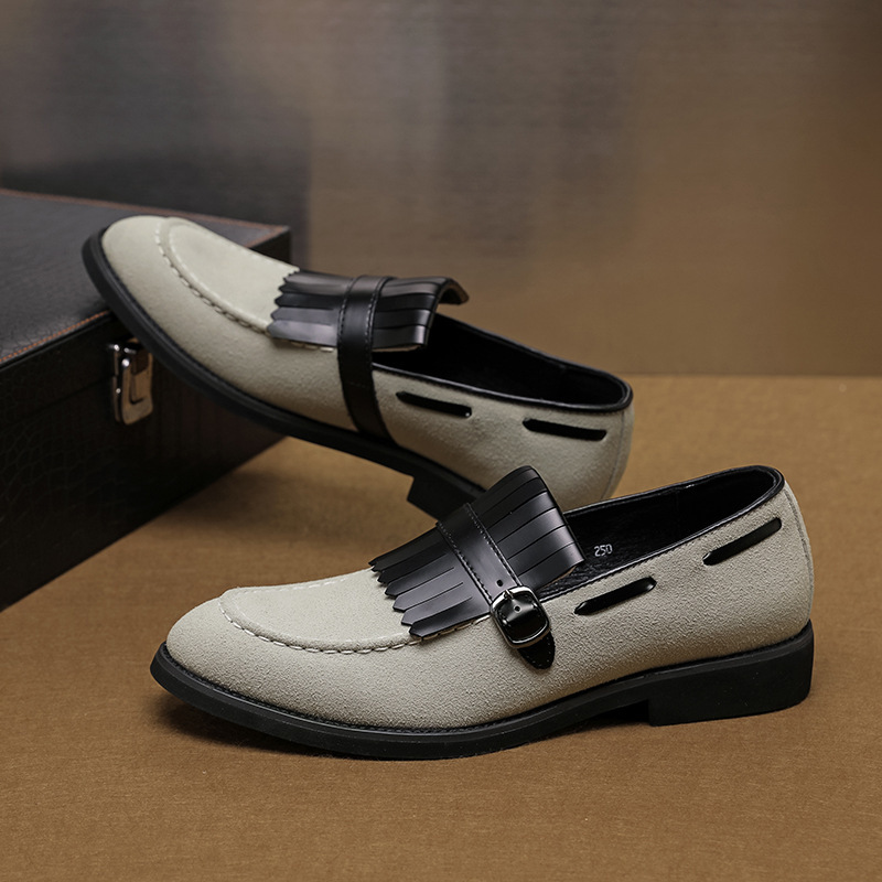 Men's British Style Slip-on Casual Leather Shoes foto 3