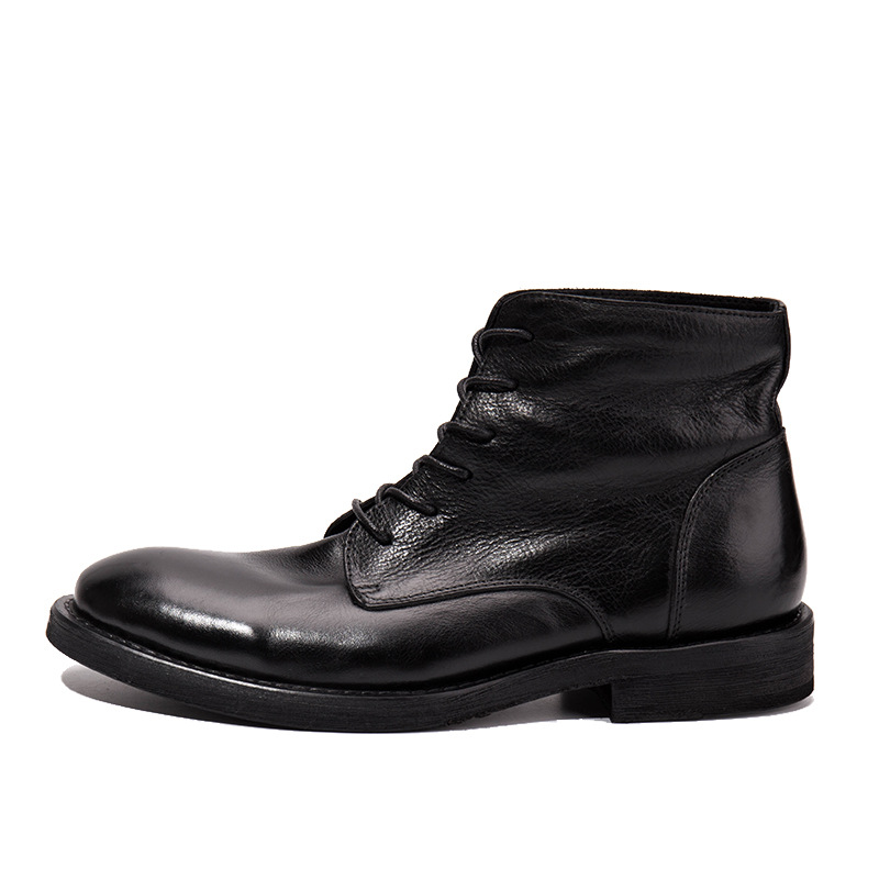 Trendy Workwear Boots All-match First Layer Cowhide Retro foto 2