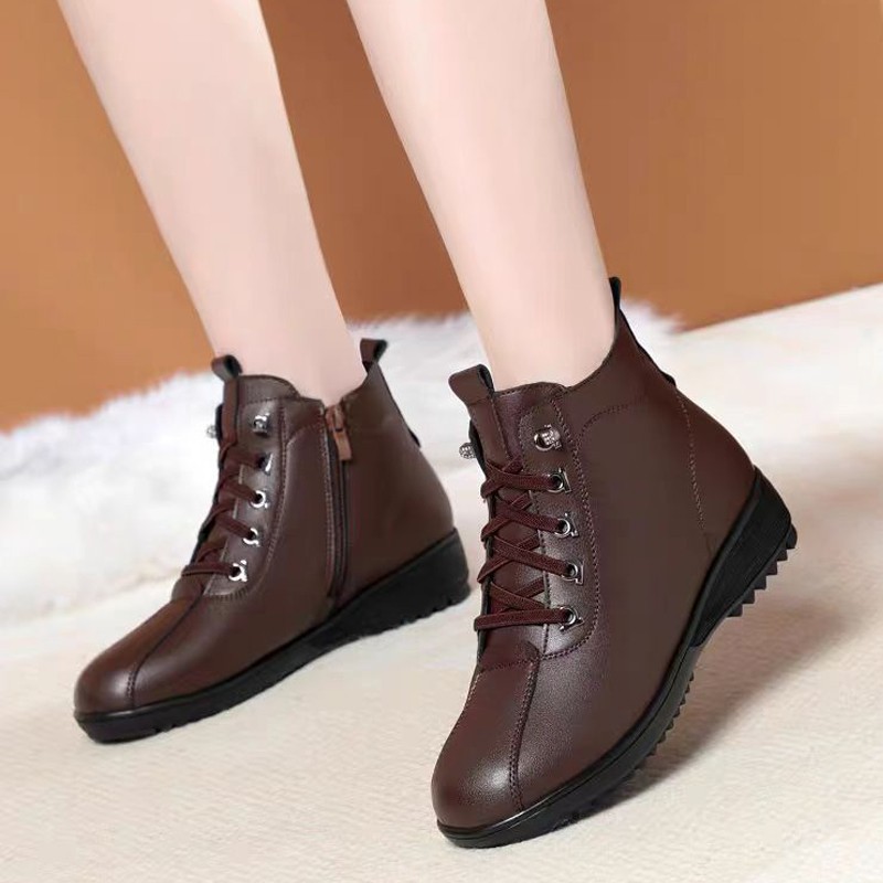 Women's Leather Shoes Casual Fashion Lightweight Comfortable foto 2