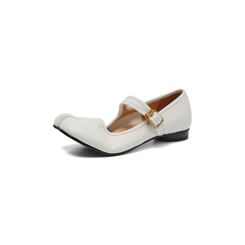 Women's Premium Washed Full Grain Leather Split-Toe Tabi Mary Jane Flats, All Leather Lined Shoes foto 3