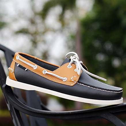 Mens Low-Top Fashionable Classic Hand-Stitched Casual Leather Shoes foto 5