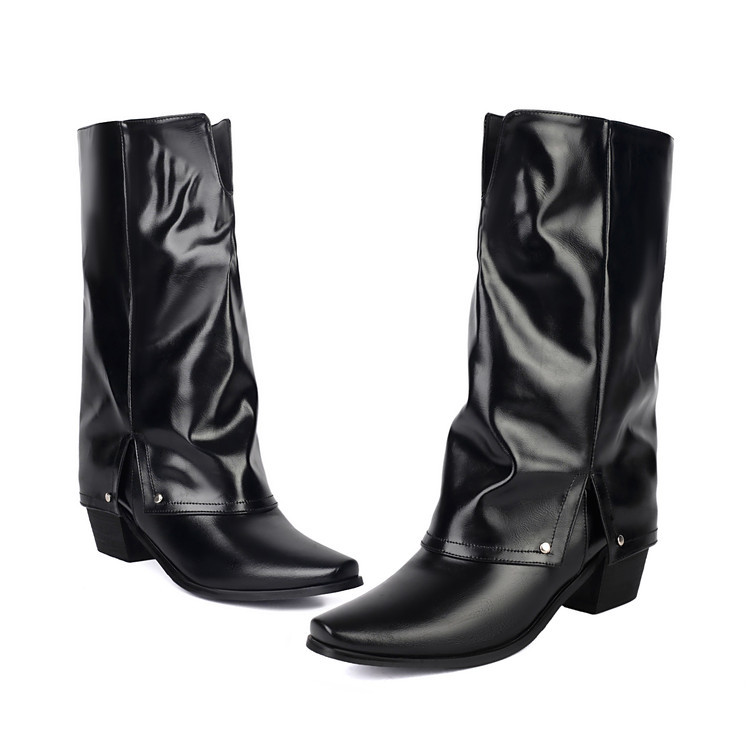 Retro Chunky-heeled Booties For Women foto 2