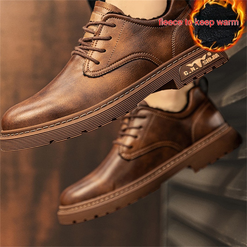 Men's Casual Shoes All-matching Breathable Low Top Business Leather Shoes foto 5
