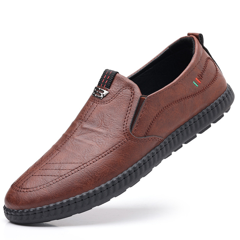 Spring And Summer Versatile Casual Middle-aged Men's Leather Shoes foto 2