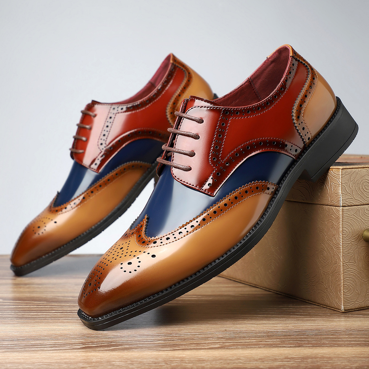 Retro British Style Practical All-match Leather Shoes foto 5