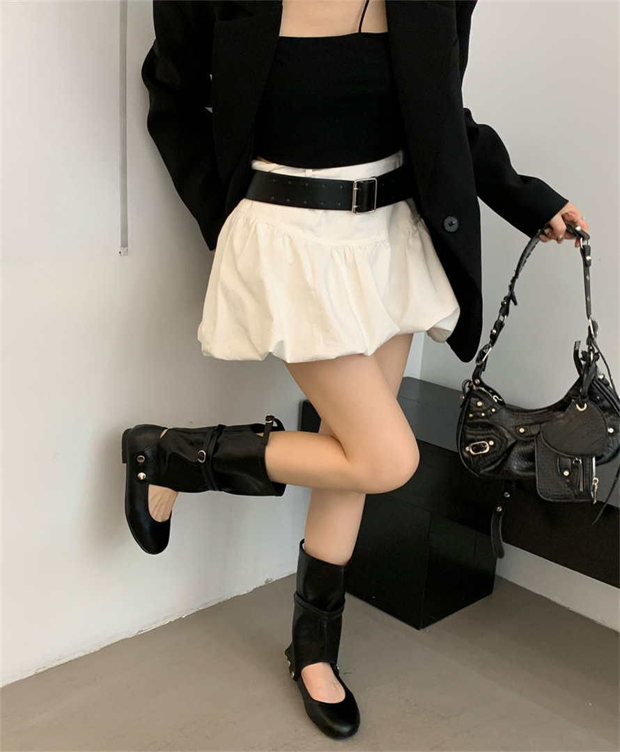 Niche Design Two-way Pants Brushed Hollow-out Mid-calf Length Loose Socks Boots foto 3
