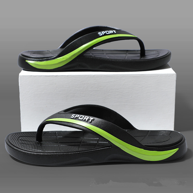 Stylish Bottom Casual Sandals Men's Plus Size Beach Seaside Flip-flops foto 2