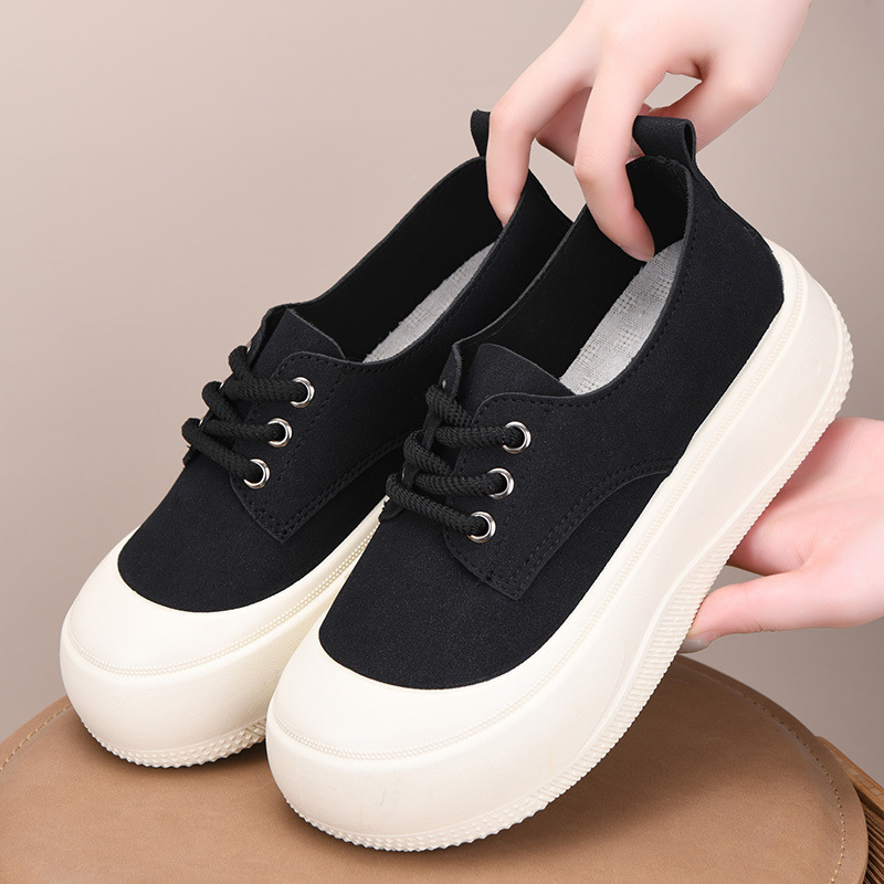 Height Increasing 4CM Platform Shoes Women's Casual Platform Round Toe Loafers foto 5