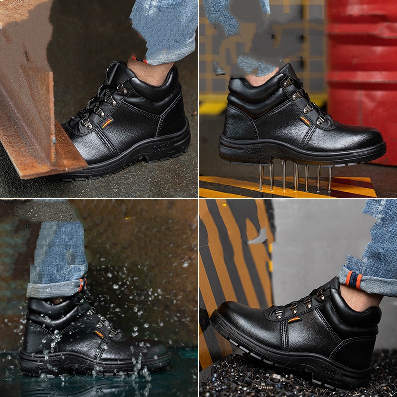 High-top Safety Shoes With Steel Toe Protection