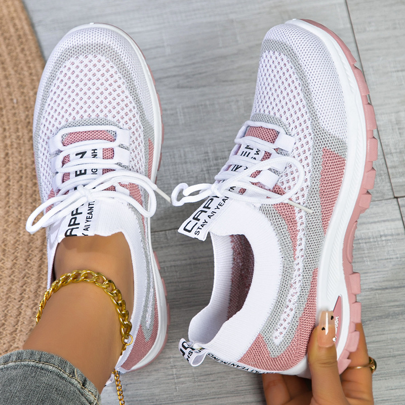 Women's Sporty Flyknit Mesh Shoes Low-cut Lightweight Casual And Versatile foto 4