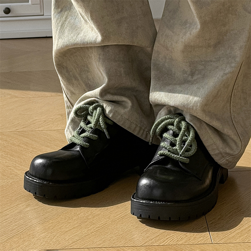 Big Head Derby Men's Platform Height Increasing Casual Leather Shoes foto 2