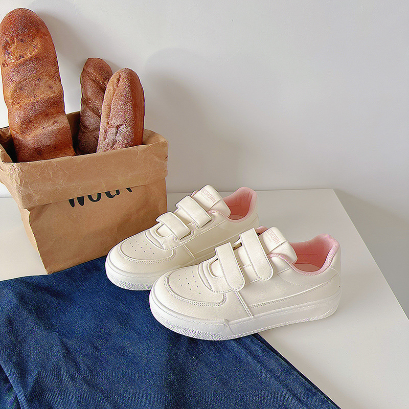 Breathable Korean-style White Sneakers For Students Flat Sole foto 2