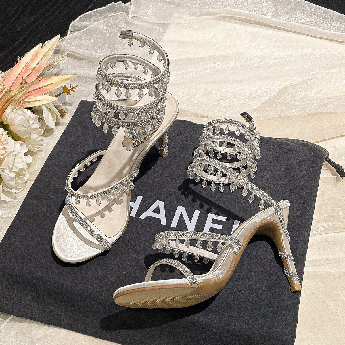 New Womens High-heeled Stiletto Sandals foto 2