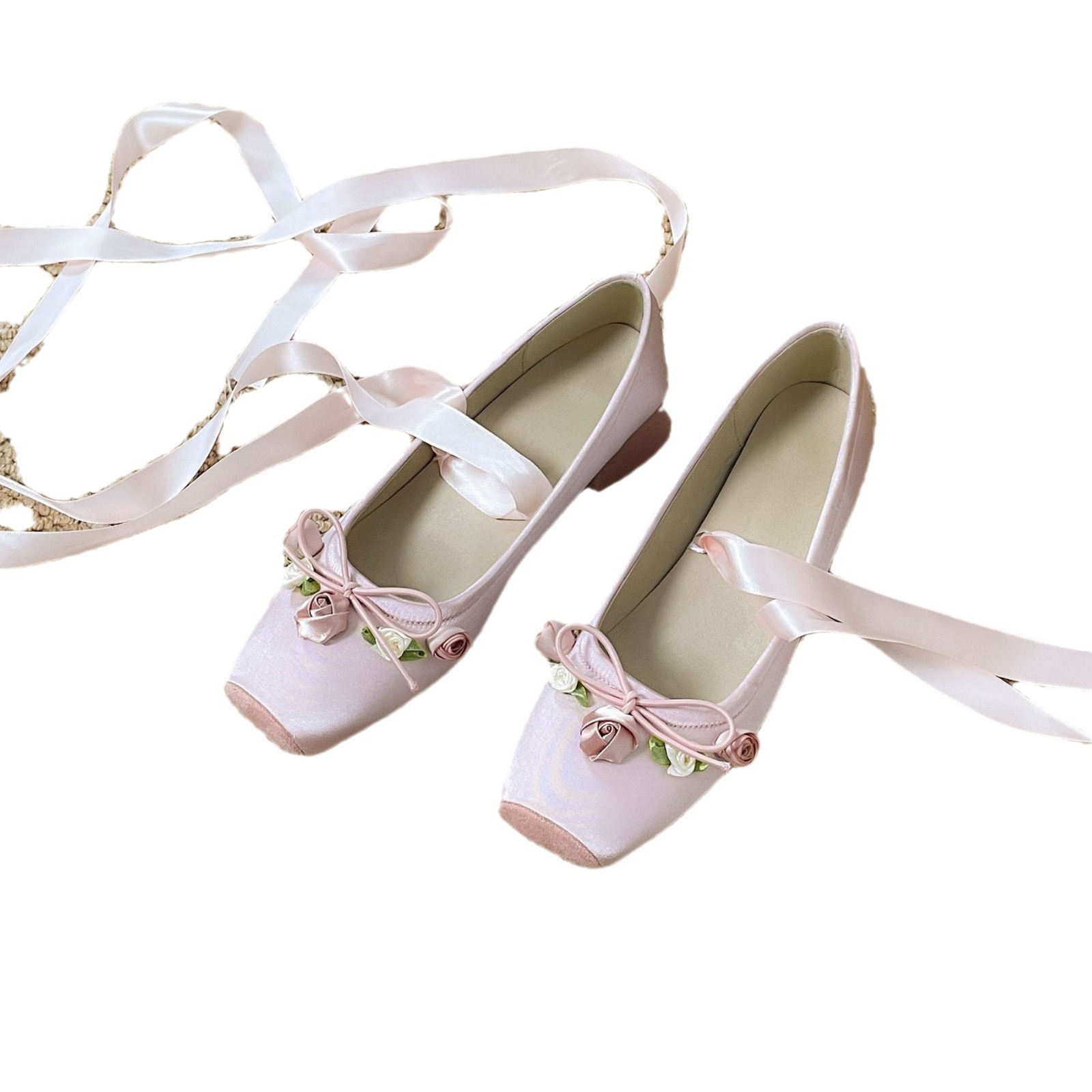 French Ballet Dance Shoe Women's Cross Strap foto 4