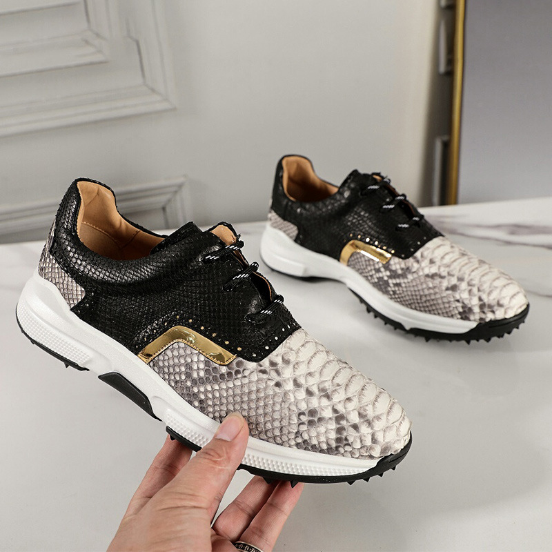 Round Head British Style Sneaker Breathable Snakeskin foto 2