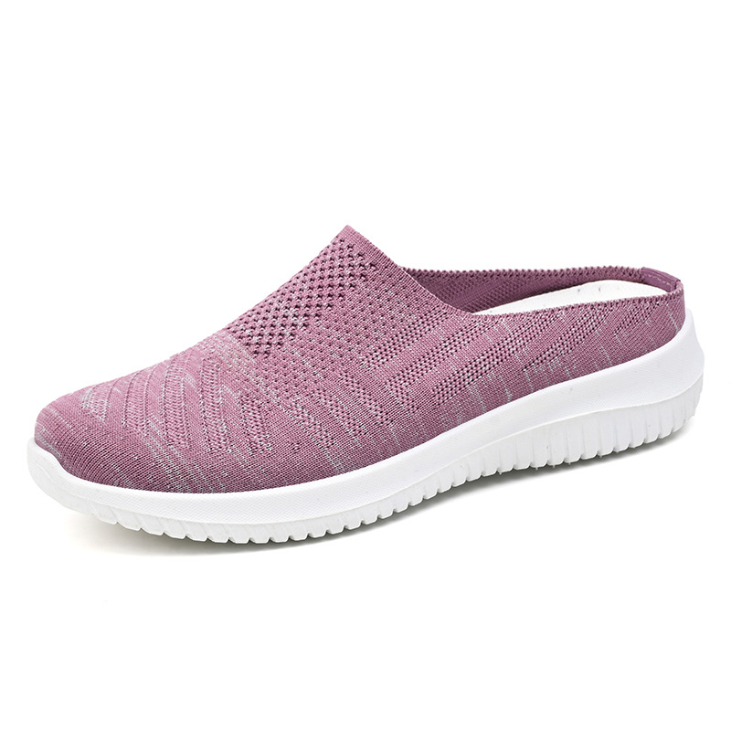 Plus Size Toe Cap Semi Slipper Breathable Soft Bottom Casual Mom Shoes Outdoor Slippers foto 2