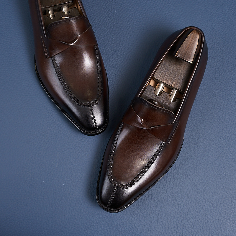 European And American British Genuine Leather Men's Shoes foto 3