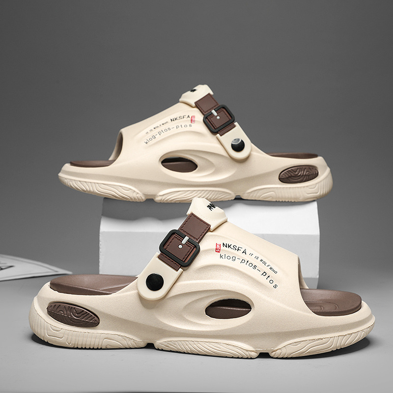 Mens Summer Outdoor Slippers With A Non-slip Step-on-poop Feel foto 4