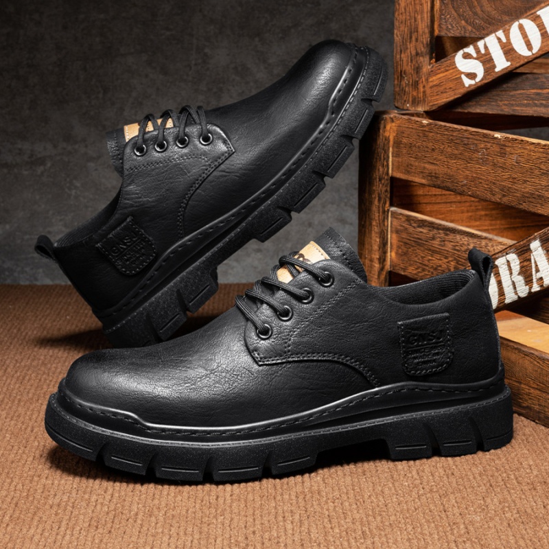 Men's Autumn Black Soft End Business Leather Men's Shoes Outdoor British foto 3