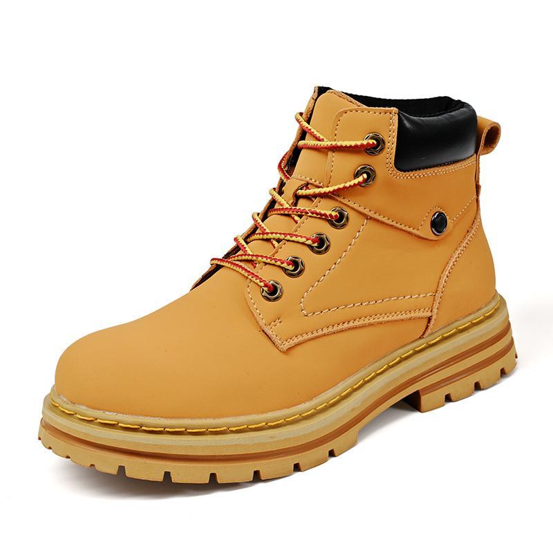Men's Simple Casual Plus Size Leather Martin Boots foto 3