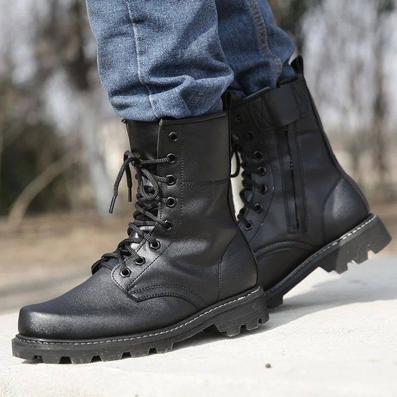 Military Steel-Toe Work Safety Shoes, Tactical Combat Boots foto 4