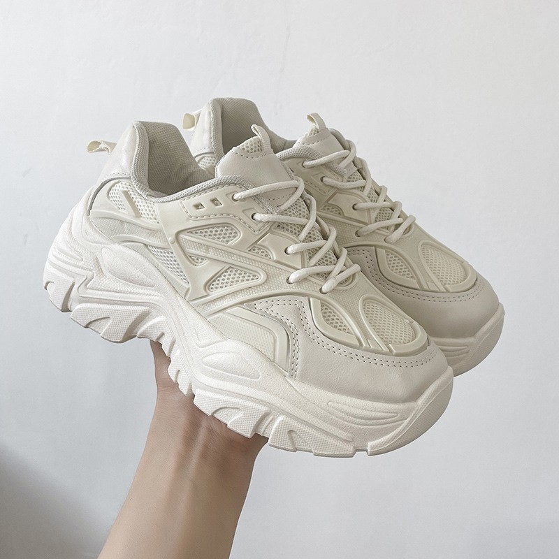 Thick-soled Breathable Single-lined Platform Dad Shoes foto 4