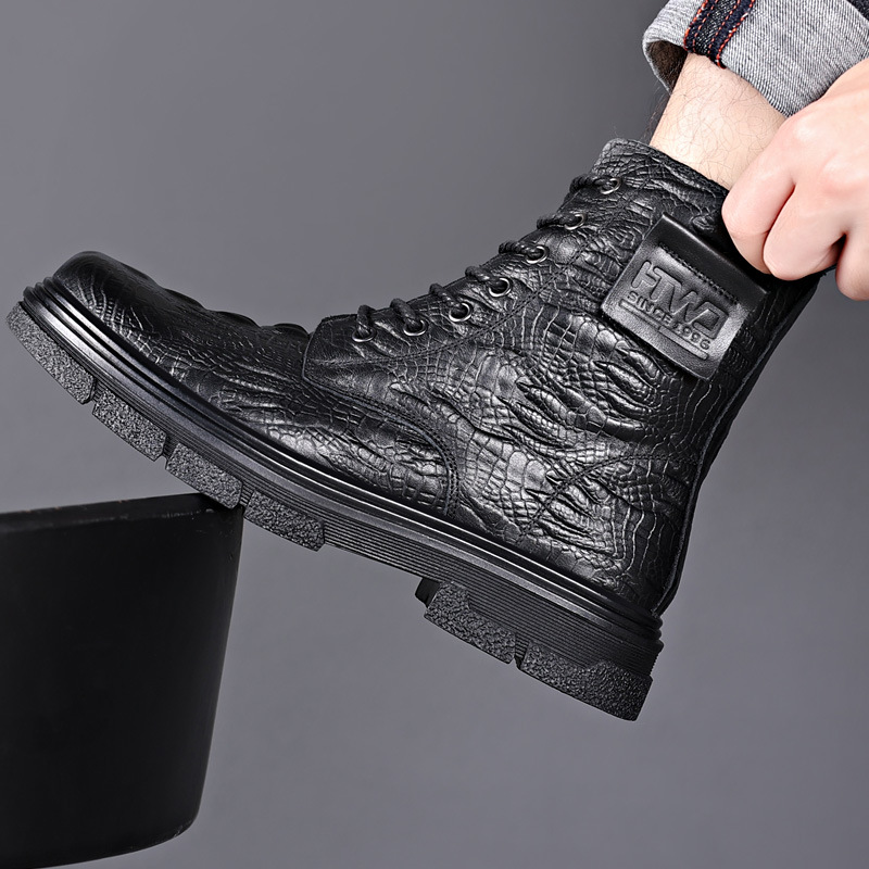 Men's Boots Winter Genuine Leather Martin Shoes foto 2